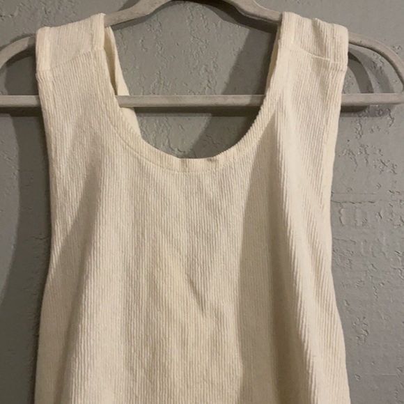 NWT Madewell Ottoman Jacquard Cross back Tank in Ivory - Picture 5 of 13